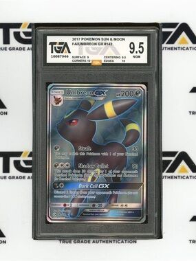 Pokemon TCG - GRADED - Umbreon GX Sun & Moon 2017 - 142/149 - TGA 9.5 - NGM